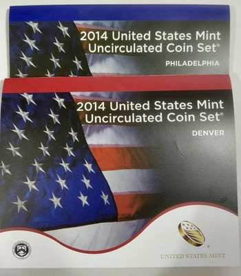 2014 United States Mint Uncirculated Coin Set Philadelphia & Denver - Image 1 of 4