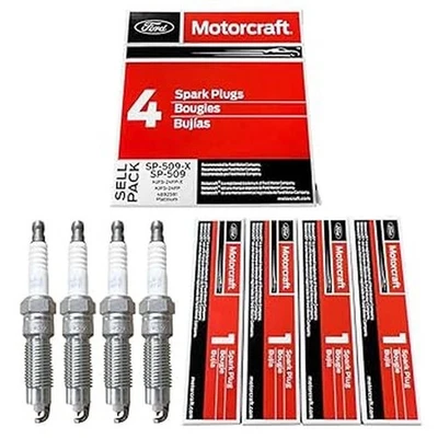 4 OEM Genuine Motorcraft Platinum Spark Plug SP-509-X HJFS24FPX Ford 4.6 5.4 6.8 - Image 1 of 4