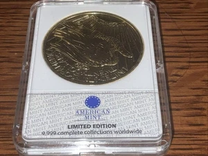 HISTORICAL 1933 GOLD DOUBLE EAGLE REPLICA PROOF COIN AMERICAN MINT COLLECTION - Picture 1 of 6