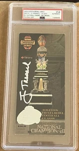 Jim Tressel Signed 2003 Fiesta Bowl Ticket National Champions Psa Encapsulated - Picture 1 of 4