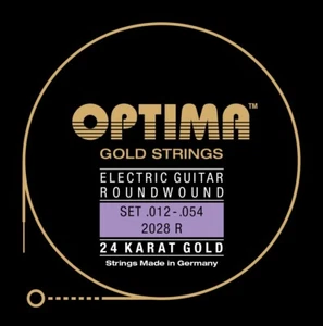 Optima 24K Gold Coated Electric Guitar Strings; gauges 12-54 - Picture 1 of 2