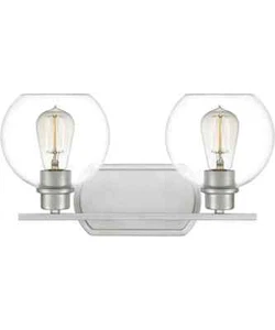 New Quoizel PRUC8617BN Brushed Nickle (2) 100 W A19 Med Base Light Fixture - Picture 1 of 4