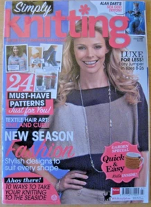 SIMPLY KNITTING 108 EASY JUMPER 8 - 26 24 MUST HAVE PATTERNS TEXTILE HAIR ART - Picture 1 of 3