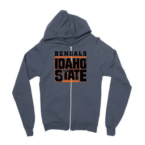 Official NCAA Idaho State Bengals Men's / Women's Boyfriend Zip Hoodie Cover