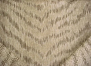 16Y KRAVET PORTFOLIO SURI SHADOW BROWN TIGER STRIPE LINEN UPHOLSTERY FABRIC - Picture 1 of 4