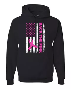 Back the Pink American Flag Awareness Unisex Hoodie Sweatshirt - Bild 1 von 10