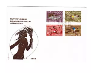 Ersttagsbrief OLYMPISCHE SOMMERSPIELE MÜNCHEN 1972 mit Briefmarken Lichtenstein - Bild 1 von 1