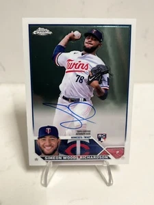 2023 Topps Chrome Simeon Woods Richardson Rookie Auto RC White Border - Twins - Picture 1 of 3
