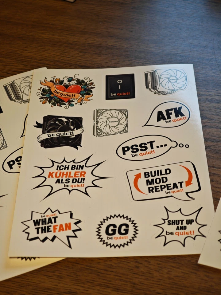 *NEU* bequiet Stickerbogen Aufkleber Gamescom Goodie Merchandise - Bild 1 von 1