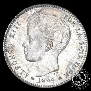 1899 *99 - 1 PESETA - Alfonso XIII - SG V - SC- - Picture 1 of 2