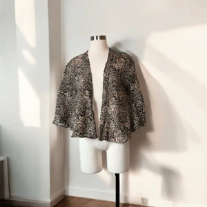 Staring At Stars Black Floral Duster Kimono Cardigan XS Crinkle - Picture 1 of 7