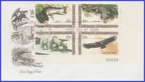 USA5 #1427-30 U/A ARTMASTER FDC PB4 Wildelife Conservation - Bild 1 von 1