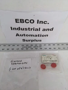 SIEMENS 3SB1910-0AC RED PUSHBUTTON CAPS, RED, LOT OF 4 - Picture 1 of 6