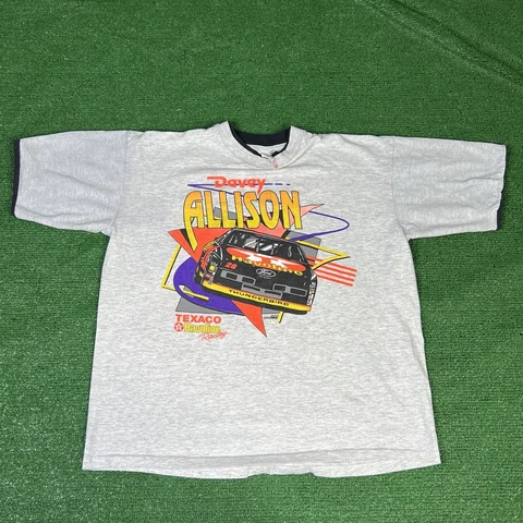 Vintage Davey Allison Shirt Mens L Single Stitch Made in USA NASCAR Racing Cover