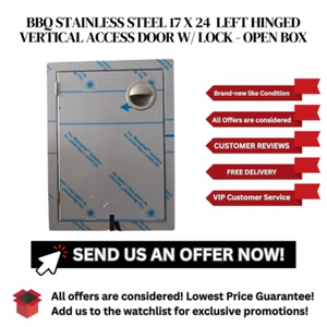 Stainless Steel 17 x 24 Vertical Access Door w/Lock for Outdoor BBQ Kitchen - Picture 1 of 5