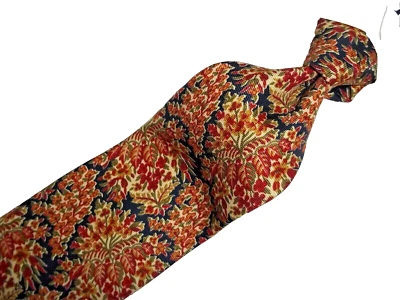 / Gravata de seda floral multicolorida Barneys New York 57"L x 3,75"W - Imagem 1 de 4