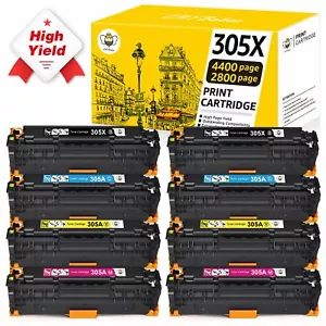 Set 8 cartucce toner a colori CE410A per HP 305A LaserJet Pro 400 M451nw M475dw - Foto 1 di 6