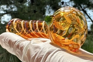 Fumed HEAVY Bowl Glass Hand Pipe for Tobacco - Picture 1 of 7