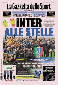 GAZZETTA DELLO SPORT 23/04/2024 FC INTER CAMPIONE D'ITALIA 2024 SCUDETTO N°20 - Bild 1 von 1