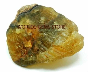 910 Cts 100% Natural Rough Untreated Yellow Fluorite Brazilian Gem Z 393b - Picture 1 of 8