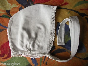 COIFFE begin coton dentelle @CAP begin cotton lace baby - Foto 1 di 1
