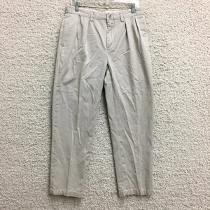 Pantalone Polo Ralph Lauren 33x30 uomo beige classico chino dritto plissettato davanti - Foto 1 di 14
