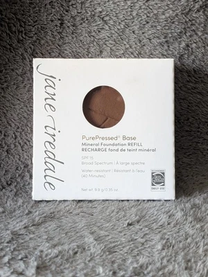 Jane Iredale, PurePress base, Mineral Foundation Refill, Cocoa 0.35 oz, NEW - Image 1 of 2
