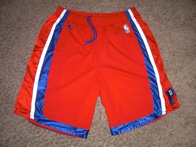 DETROIT PISTONS Adidas red athletic Basketball Shorts men's XL - Image 1 of 4