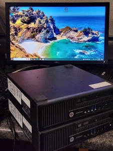 HP EliteDesk 800 G1 USDT/Core-i5/8G/120-250 GB Drives/DVD/WiFi/Win10 Pro + AC - Picture 1 of 9