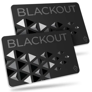 2 Pack Blackout RFID Blocking Card Ultra Thin Anti Theft Credit Card Protector - Picture 1 of 7