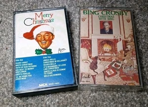 2 Cassette Lot Bing Crosby- Merry Christmas & Chistmas With Bing ~ Xmas Music - Picture 1 of 8