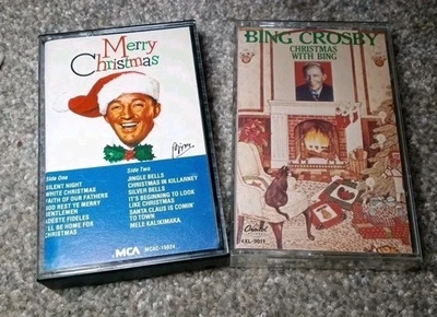 2 Cassette Lot Bing Crosby- Merry Christmas & Chistmas With Bing ~ Xmas Music - Image 1 of 4