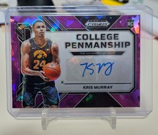 2023-24 Prizm Draft Picks Kris Murray Purple Ice Prizm Rookie Auto #/99 RC