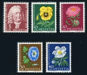Switzerland: 1958 Flowers Semipostals (B277-B281) MNH - Picture 1 of 1