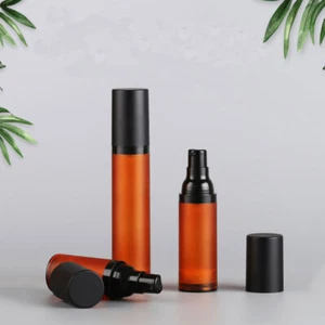15ml/30/ml50ml Brown Grind Refillable Vacuum Emulsion Airless Cosmetics Bottles - Picture 1 of 4