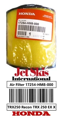 OEM Honda Air Filter TRX 250 Recon Sportrax 250 TRX 250EX 250X 17254-HM8-000 - Image 1 of 4