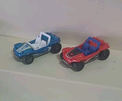 Coches Hot Wheels Meyers Manx 2002 rojo y azul fundido a presión escala 1/64 Foto 1 de 4