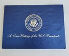 A Coin History Of The U.S. United States Presidents Trifold -11 Brass Coins M15