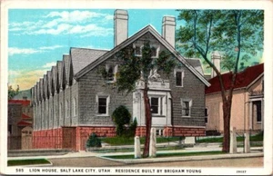 BRIGHAM YOUNG RESIDENCE Lion House SALT LAKE CITY, Utah UT Postcard - Picture 1 of 2