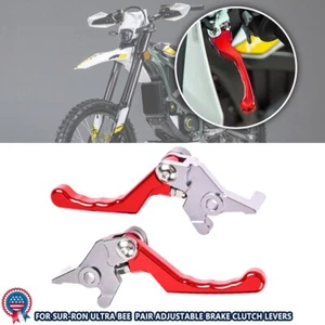 For Sur-Ron Ultra Bee 2023 Pair Adjustable Motorcycle Brake Clutch Levers Set AZ - Bild 1 von 12
