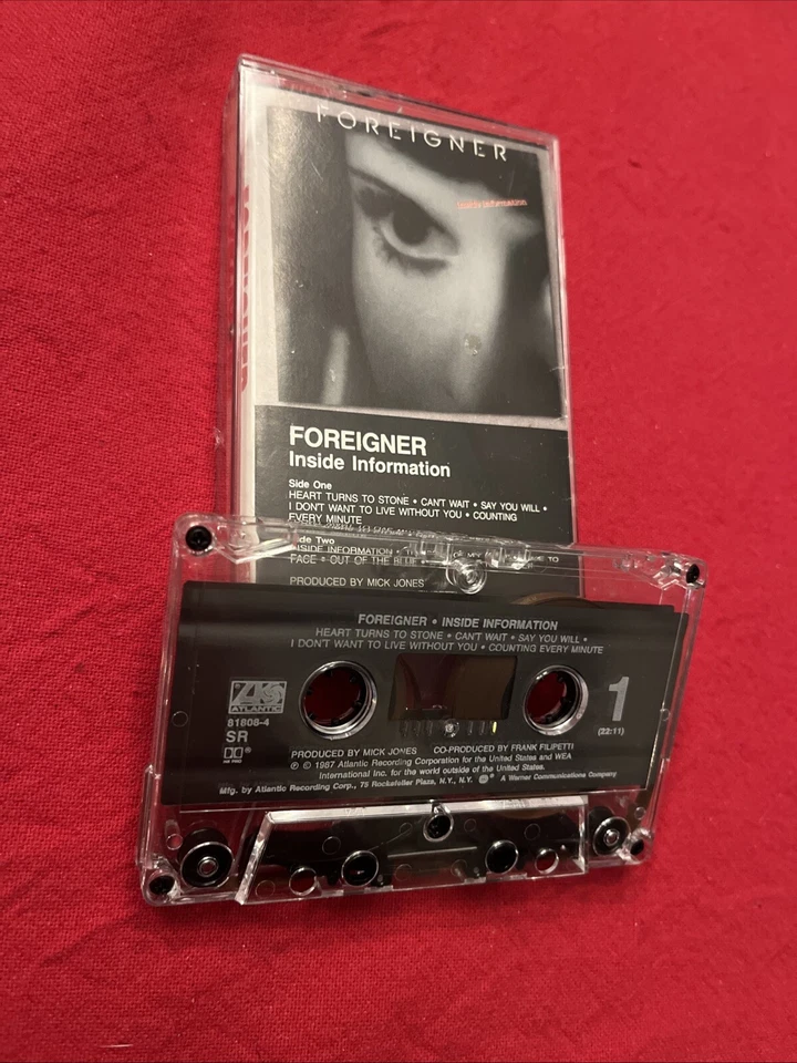 FOREIGNER- Inside Information     CASSETTE TAPE    1987 ATLANTIC RECORDS - Image 1 of 1