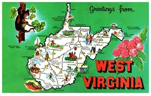 Vintage Greetings From West Virginia Postcard . Unposted. BPC - Picture 1 of 2