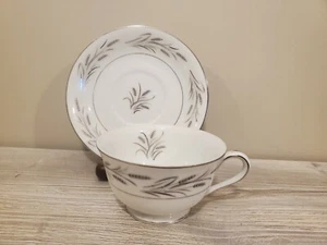 Vintage YAMAKA SY-108 "Platin Weizen" Porzellan KAFFEETASSE & UNTERTASSE ~ Made In Japan - Bild 1 von 5