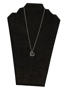 925 Italy Chain Necklace with JWBR 925 Sterling Silver Diamond Heart Pendant 18" - Picture 1 of 19