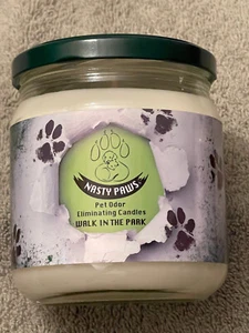 WALK IN THE PARK Blunteffects Odor Eliminating Candle 15 oz. Glass Jar Soy Wax - Picture 1 of 1