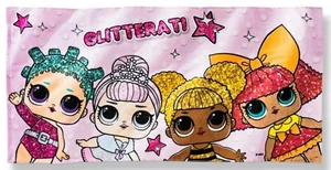 LOL SURPRISE! GLITTERATI BEACH BATH TOWEL 28"X58" NEW WITH TAG FREE SHIPPING!!! - Picture 1 of 3