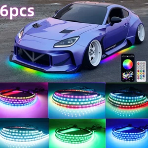 6x Multicolor RGB Underglow LED Strip Light For Toyota 86 Subaru BRZ Scion FR-S - Foto 1 di 14
