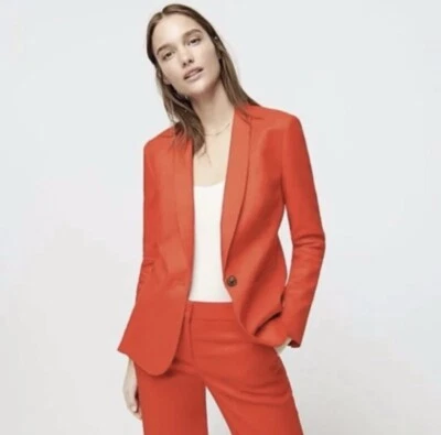 J. Crew Parke Linen Blazer Orange Size 4 - Image 1 of 4