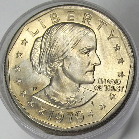 1979-P Susan B Anthony Original BU Roll of 25 Uncirculated SBA Dollars in Tube Cover