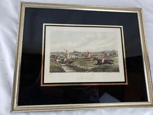 Original Lithograph Colored Engraving "The Brook" by H. ALKEN 1844 framed - Picture 1 of 12